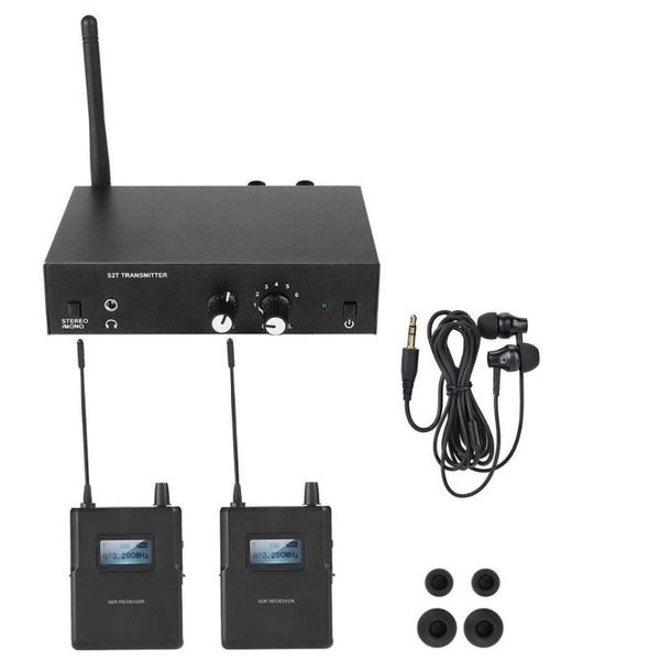 

for anleon s2 uhf stereo wireless monitor system 670-680mhz professional digital stage in-ear monitor system with 2 receivers
