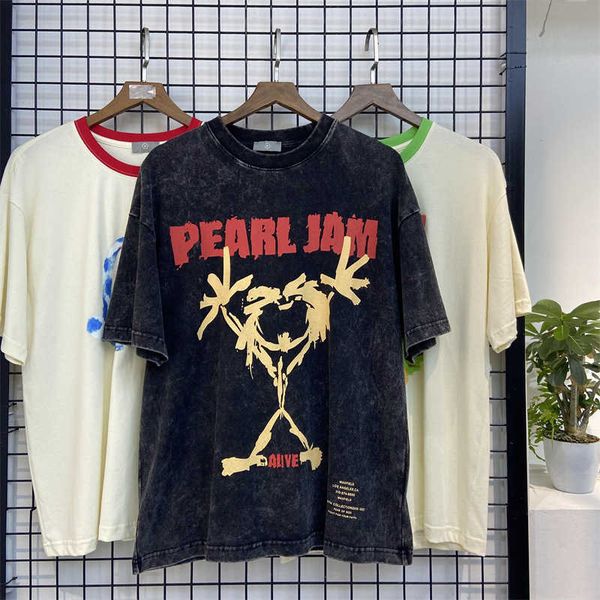 

men's t-shirts fog short sleeve summer loose old electric rap casual youth t-shirt, White;black