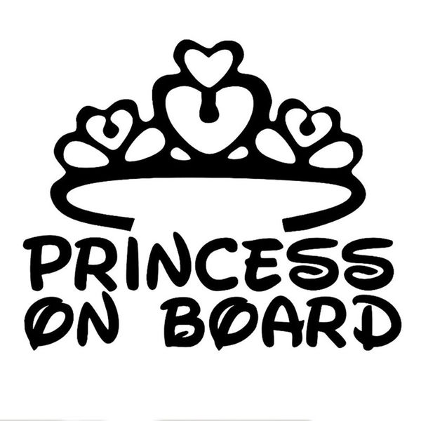 

princess on board car body styling sticker removable waterproof