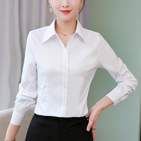

2020 ladies shirts ladies shirts cotton and long sleeve, White