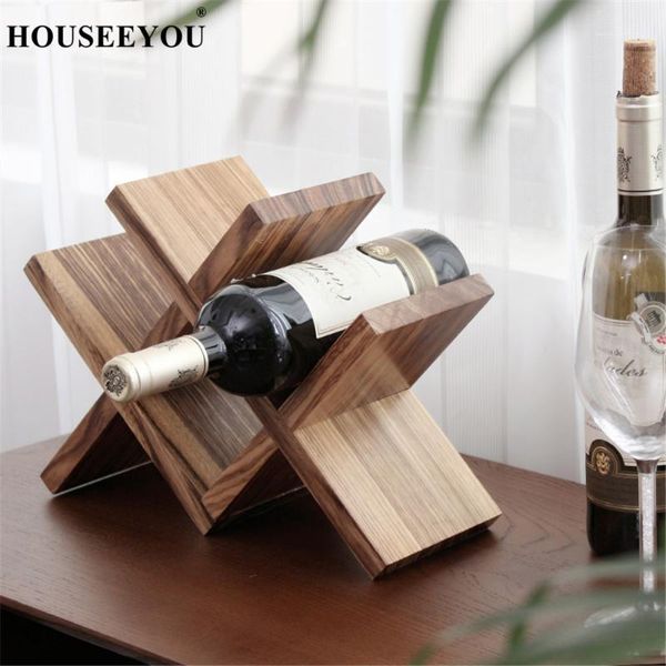 

nordic lattice wood wine storage holder decorative wooden bottle rest wine rack bar accessories ornament handicraft furnishing1