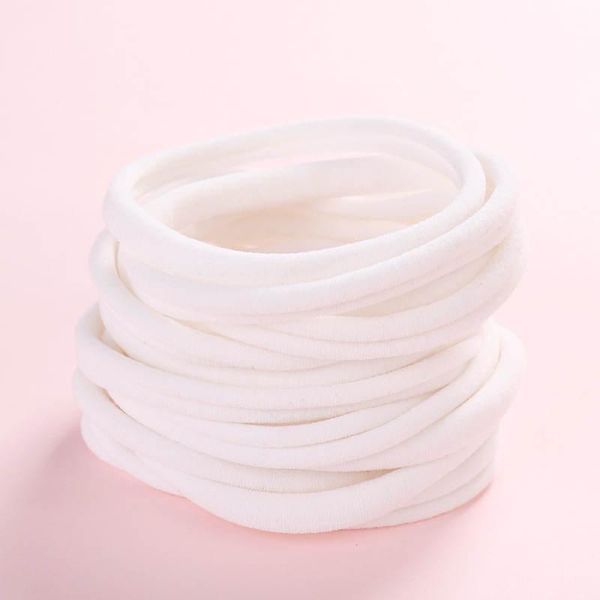 

yuxic 12pcs детские волосы мягкие нейлоновые эластичные новорожденные повязки diy детские аксессуары для волос yuxic 12шт jllabl, Slivery;white