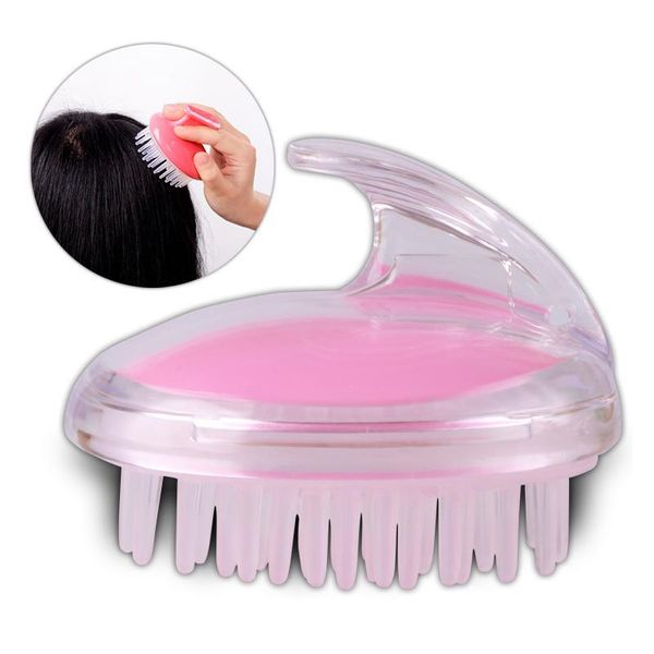 

sile head body to wash clean care hair root itching scalp mas comb shower brush bath spa slimming anti-dandruff jllthp, Silver