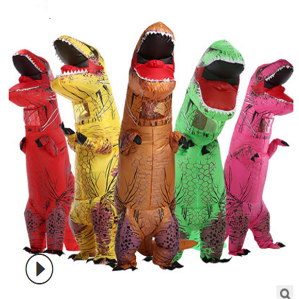 

anime costumes t-rex inflatable costume for child anime cosplay dinosaur animal jumpsuit birthday gift for paty cosplay disfraz, Black