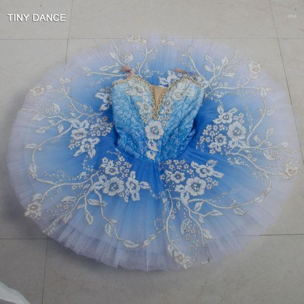 

blue bird girls professional ballet dance tutu performance costume classical tutus solo dance pancake tutu dress b180431, Black;red
