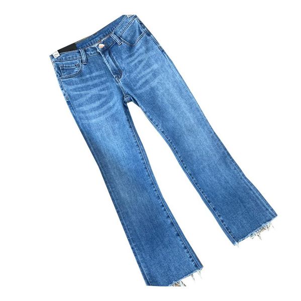 

women's jeans pants 2021 autumn q elastic cat mustache trousers edge thin straight women, Blue