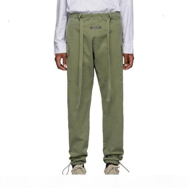 

19ss страх божьего тумана досуг брюки брюки комбинезон брюки древесины брюки улица повседневная свободные хип-хоп брюки спорт мода hfhlkz020, Black