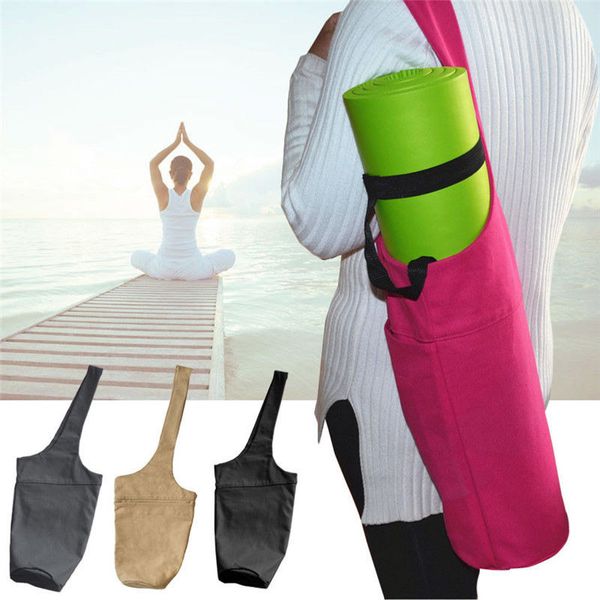 Canvas Yoga Mat Bag Ergonomische langlebige multifunktionale Tragetasche Sporttaschen WHShopping Q0705