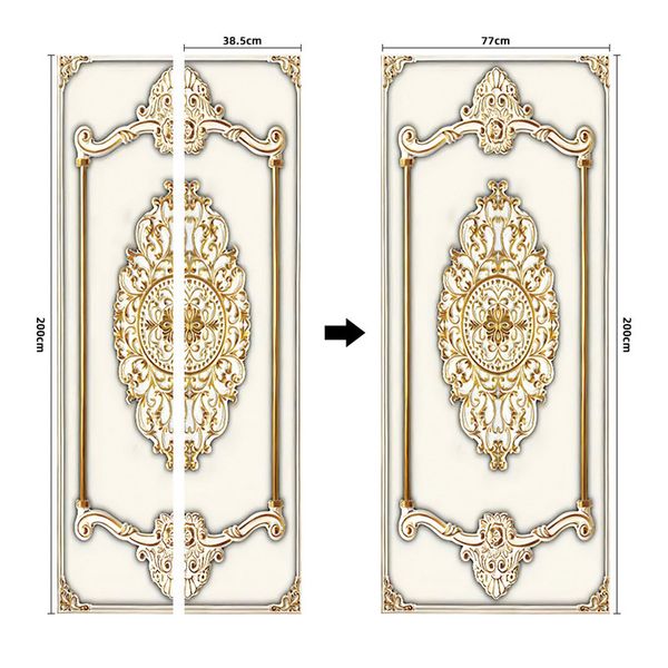 

creative 3d door sticker diy mural waterproof self adhesive door stickers bedroom home decor pvc wallpaper