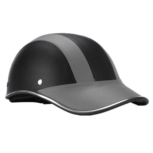 

cycling caps & masks pu adjustable bicycle safety helmet motorcycle mtb skate road bike outdoor sports baseball cap for men women1, Black