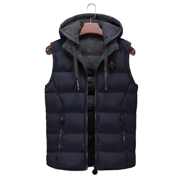 

vest mens work clothes men winter casual outerwear warm hood jacket vest men sleeveless waterproof jackets parkas vests, Black;white