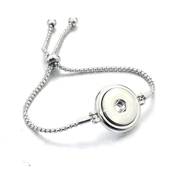 

adjustable snap button bracelet metal european & american charms bracelet for women 18mm snap button jewelr bbyphg, Golden;silver