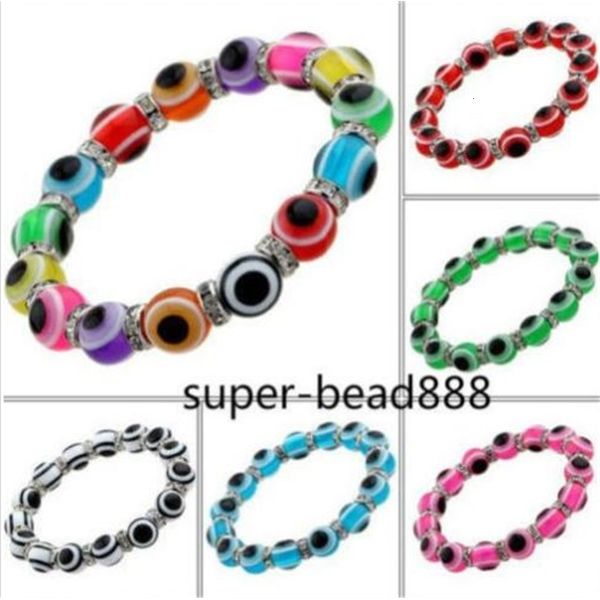 

bracelets string crystal charms lucky eye evil 10pcs bangle gift diy new