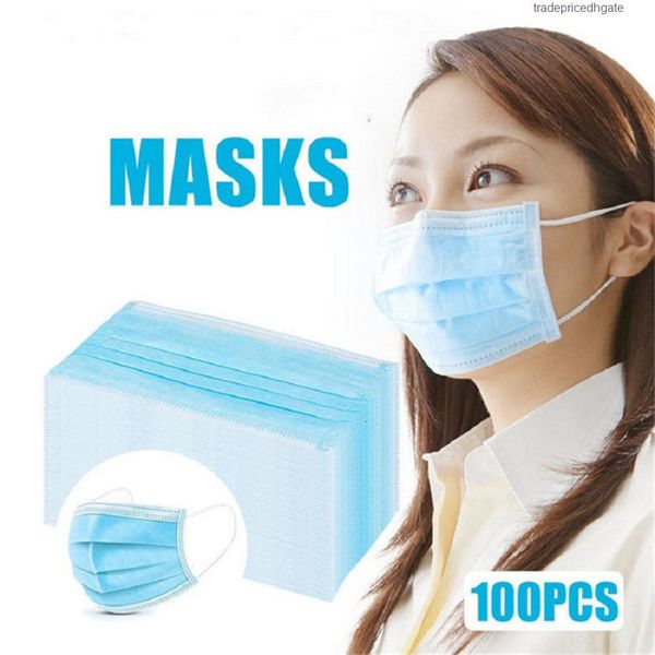 

designer fast shipping luxury 3 layer ear-loop face dust mouth masks 3-ply soft breathable protective dustproof mask