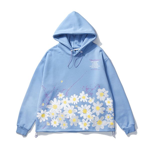 

2021 new streetwear hoodies man flower casual floral sweatpants tall male fashion hoodie street couple harajuku 2k7b anug, Black