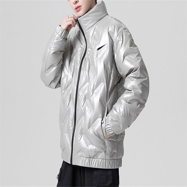 

mens jacket coat autumn winter windbreaker coat down thick fashion outwear fashion jackets asian size men's clothing, Black