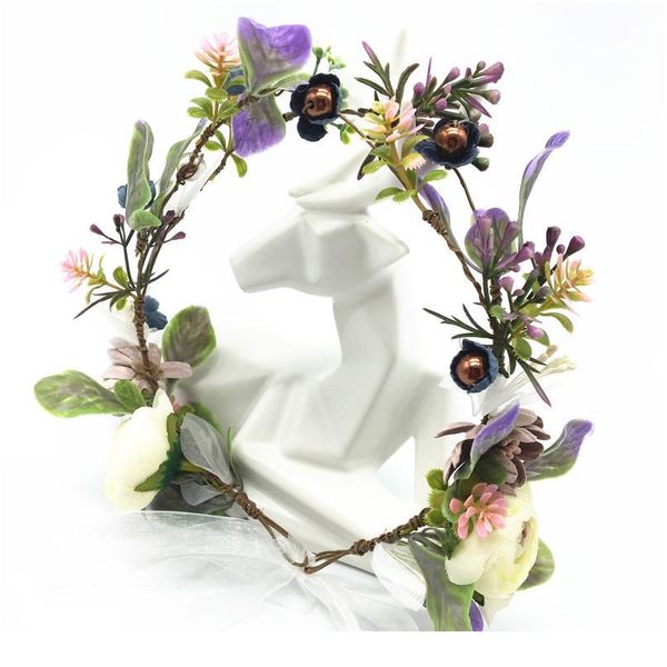 

camellia flower crown floral headband garland women girls hair accessories bride wedding flower wreath wedding h qylmrn