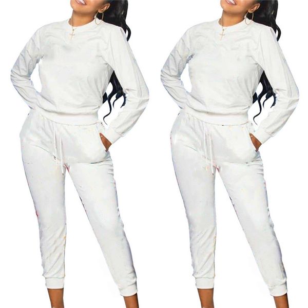 Tuta da donna Due pezzi Set Designer Lettera Stampa Pantaloni a maniche lunghe Completi da donna Nuovo marchio di moda Abbigliamento sportivo Abbigliamento da strada klw5720