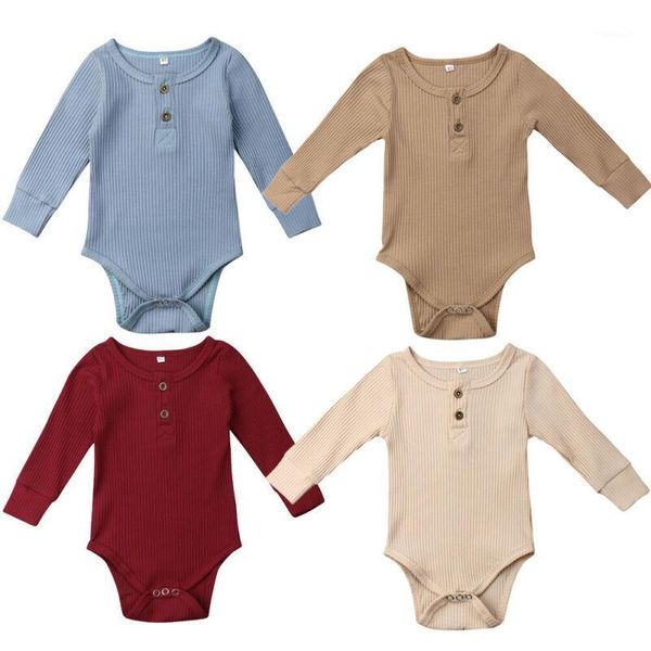

jumpsuits born infant baby girl boy ribbed bodysuit ruffle one-pieces solid jumpsuit long sleeve outfits spring sunsuit1, Blue