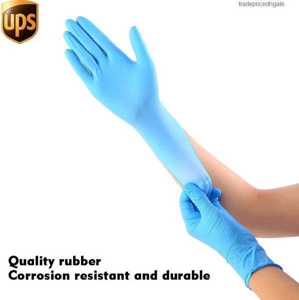 

mechanic grade latex nitrile 100pcs food industrial real waterproof disposable work safety gloves