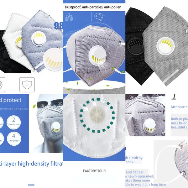 

factorywpuprespirator face white grey masks reusable black filter mask mascherine mask mascara masque masks face protect