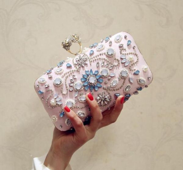 2022 Pochette da donna con diamanti bianchi per donna Borsa da donna Portafoglio Borsa da festa Busta da sposa Borse da sera da sposa 50