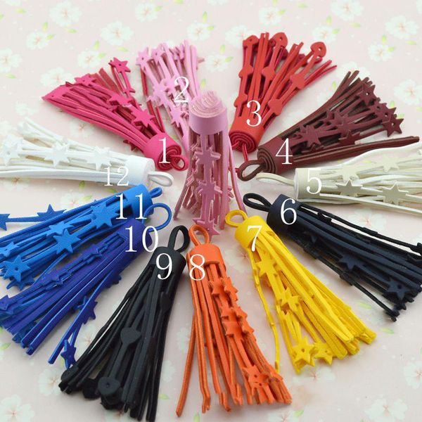 

25pcs lot suede leather tassel creative pentagram flower tassel trim decorative tassels for curtains home decoration accessorie h bbyxmg