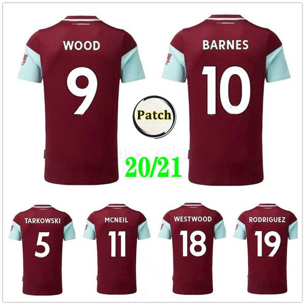 

2020 2021 barnes soccer jerseys tarkowski rodriguez westwood mcneil wood custom 20 21 home red kids youth football shirt, Black;yellow