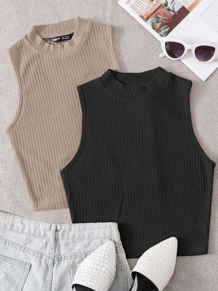 

2 pack rib-knit tank y1l6#, White