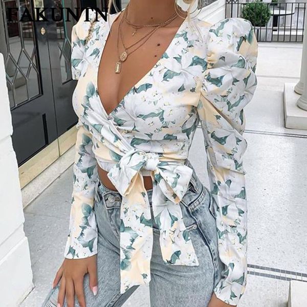 

vintage women top повседневная футболка французский напечатанный лук словочный срочный рукав топ tee мода сексуальная v шея короткие женщины, White