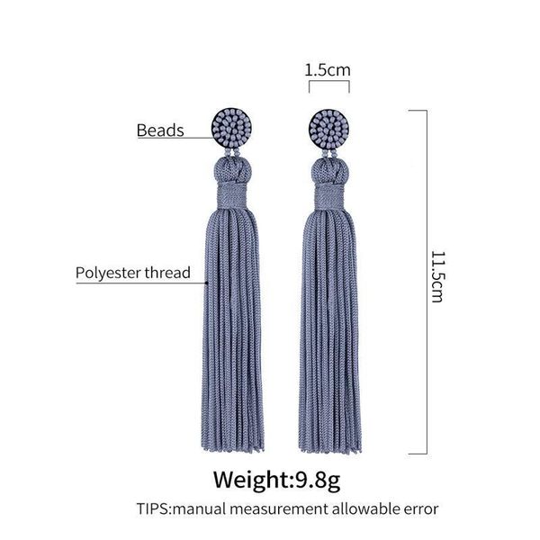 

1pair polyester thread earrings tassel pendant diy jewelry making craft tassel female personality decoration h sqcbil