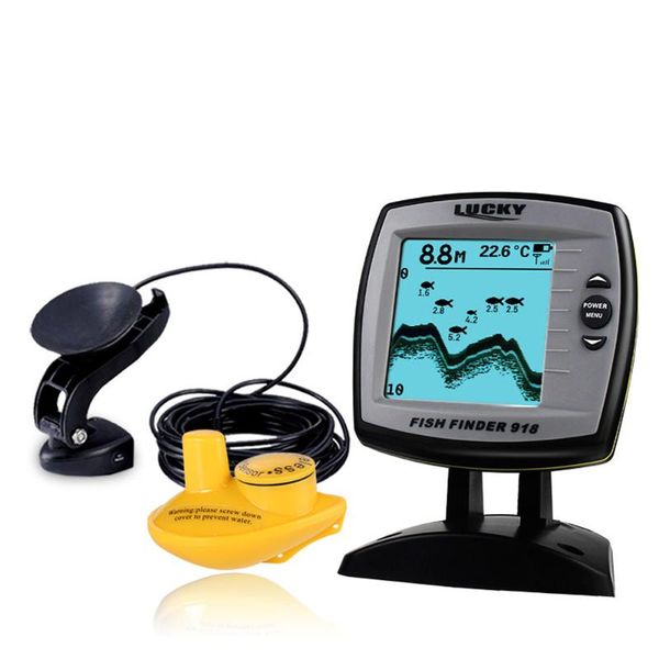 

lucky ff918 - 100ws wired wireless fish finder 20v dc abs fish finder for fishing