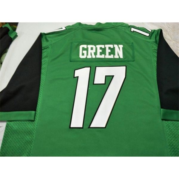

men marshall thundering herd isaiah green #17 real full embroidery college jersey size s-4xl or custom any name or number jersey, Black