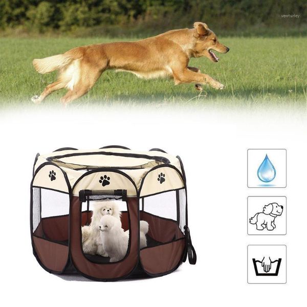 

kennels & pens folding pet carrier tent playpen dog cat fence cage puppy kennel large space foldable exercise play indoor outdoor1