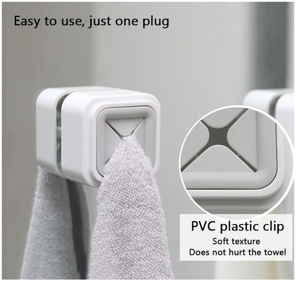 

1pc convenient towel holder washing cloth hanger rack kitchen storage hooks sucker wall window bathroom tool white jllnlf
