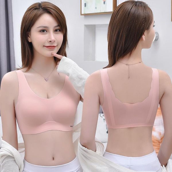 

style thai latex lingerie 8.0 small female bra breast no rims non-trace lace beauty back in the chest, Red;black