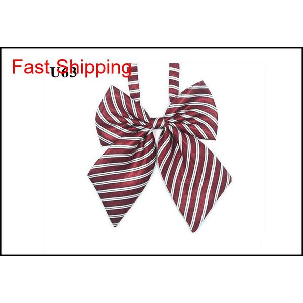 

adjustable bow tie neck flower cravat neckwear dot striped women student girl evening party qyleyb homes2007, Black;purple