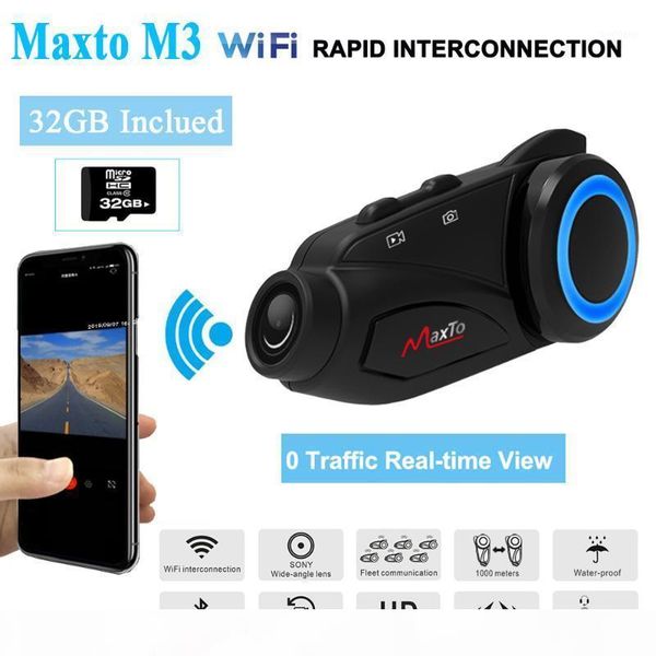 

motorcycle group 6 riders motorbike intercom bluetooth & wifi recorer helmet interphone interfono moto with hd sony dvr & 32gb1