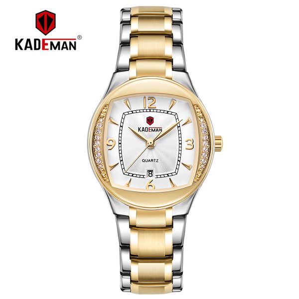 

brand fashion women clock new ladies wristwatch full steel crystal dress watches kademan 3atm bracelet elegant female, Slivery;brown