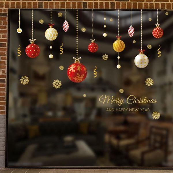 

wall stickers 45*60cm christmas ornaments wallpaper home decoration festival sticker for living room bedroom glass windows