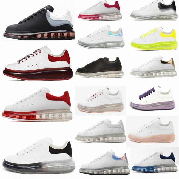 

leather sneakers oversiezd espadrilles men women cushioned espadrille flat white platform air cushion sole flats casual shoes 45cw#, Black