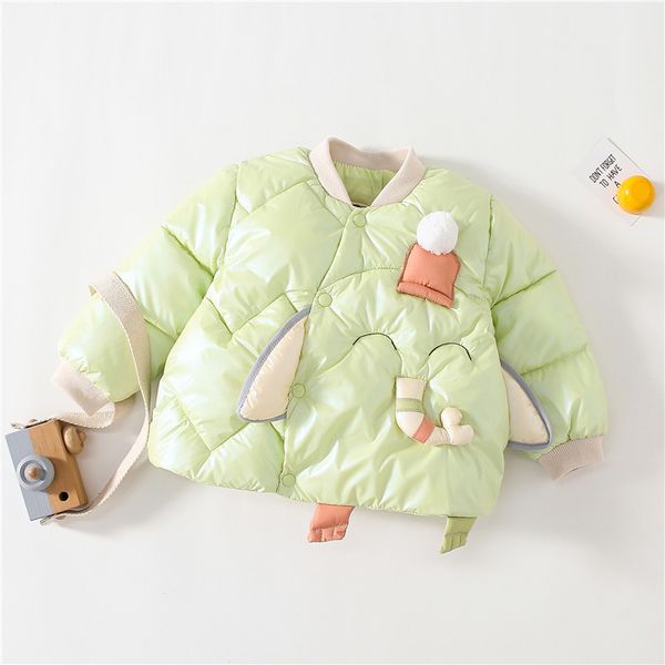 

1-2-3-4 years old children autumn winter down inner liner light jacket girl baby cotton padded, Blue;gray