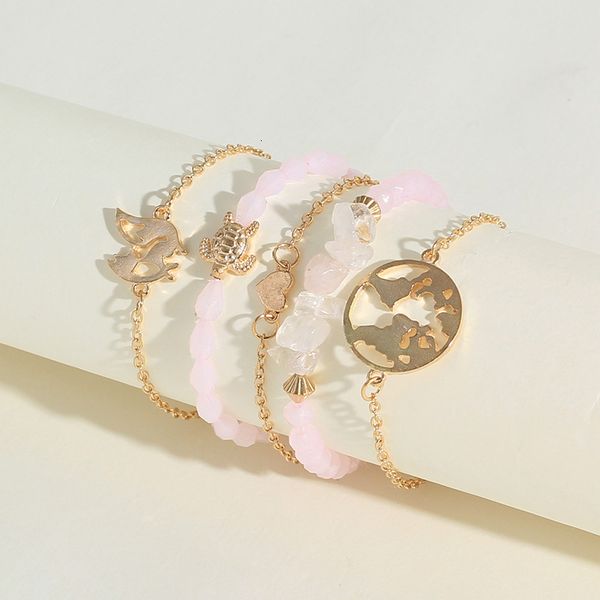 

pineapple pendant bracelets love set beaded turtle multi-layer bangles