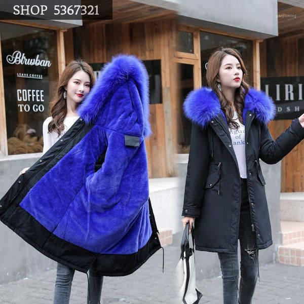 

clothes woman 2019 winter down cotton send overcome self-cultivation within increase down thickening ma'am loose coat1, Black