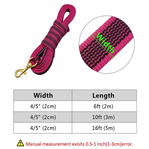 

long dog leash nylon non-slip dog tracking lead leash for medium large dogs walking trainin wmtwiy