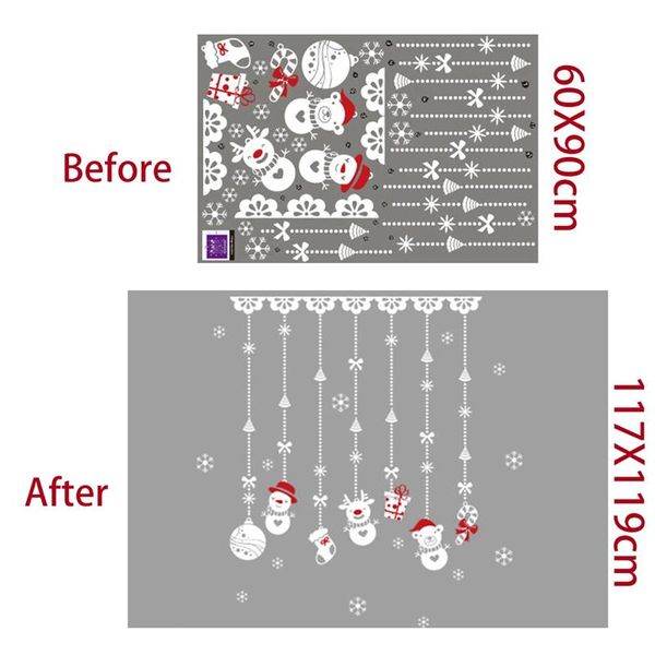 

fengrise новогодние украшения окна наклейки рождественские украшения для дома xmas декор с рождеством 2019 с новым годом 2020 wmtkyi