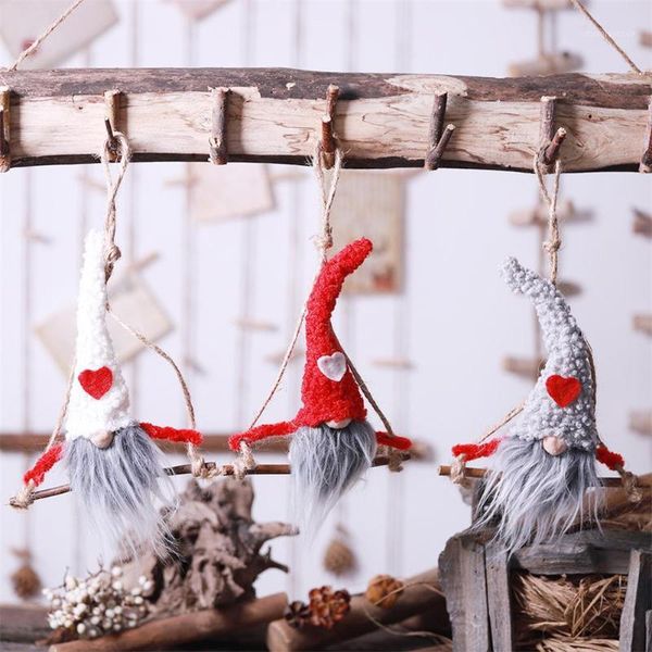 

christmas decorations 3pcs faceless doll love pendants swings forest old man pendant window decoration supplies tree decor1