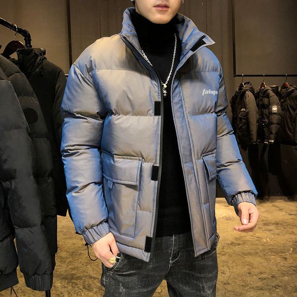 

2020 winter new youth korean handsome down cotton padded men's jaet trend, Black