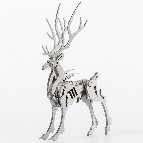 

elk 3d steel metal joint mobility miniature model kits puzzle toys children educational boy splicing hobby building y200421