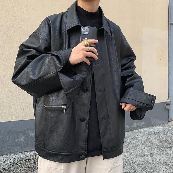 

privathinker men's oversized jackets streetwear men casual loose windbreaker coats 2020 autumn new men's hip hop jackets, Black;brown